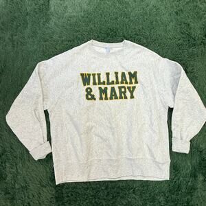 Champion Heather Gray Sweatshirt with Green and Yellow Text